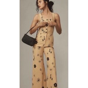 Anthropologie The Colette Portside  Button Front Jumpsuit Size 16 by Maeve Tan